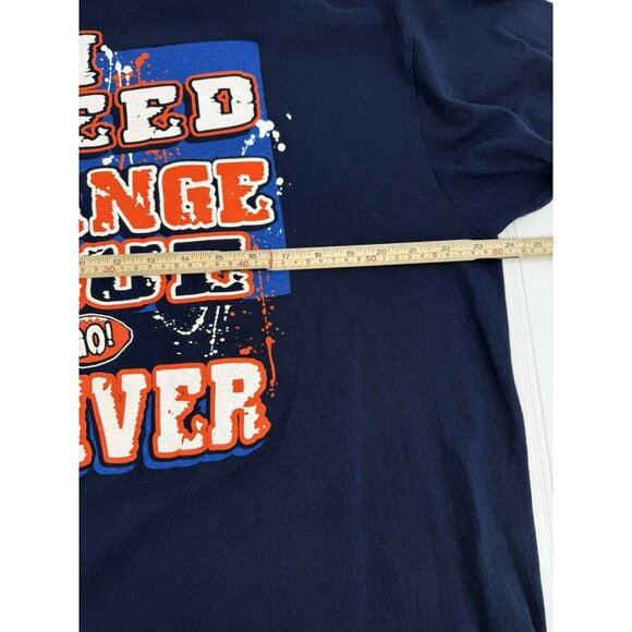 Denver Broncos NFL Football Game T-Shirt Fan Bleed Orange & Blue 2XL - Picture 4 of 6